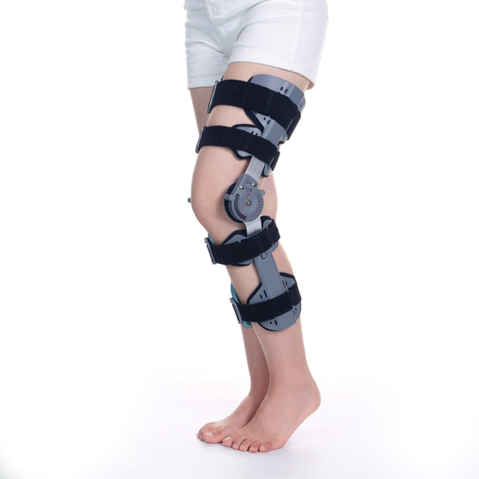 Rodillera Postoperatoria, Rodillera con Bisagras para Rango De Movimiento, Inmovilizador De Rodilla Ajustable, Soporte Ortopédico De Rodilla para Desgarro De Menisco, Artritis