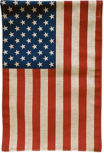 American Flag Burlap Garden Flag 12.5" x 18" Briarwood Lane