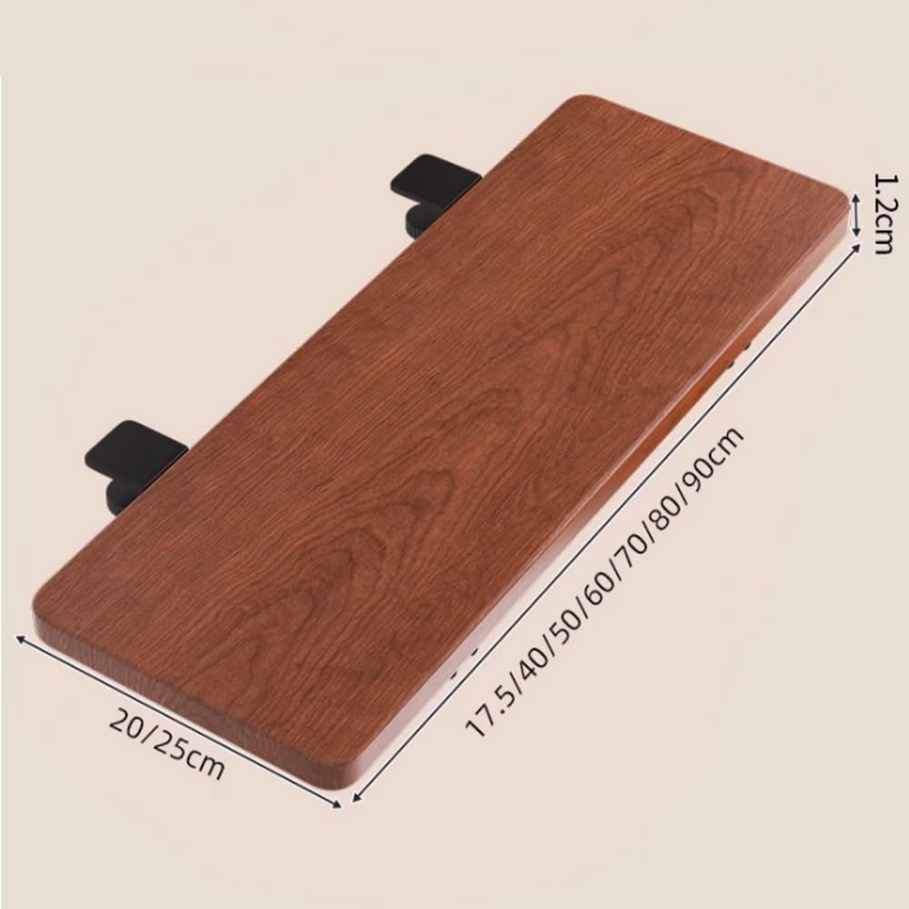 Klappbare Schreibtischverlängerung 17,5/40/50/60/70/80/90 cm, ergonomischer Schreibtisch Exr mit Tastaturablage, verstellbarer Tisch Exr für Home Office (Schwarz, 17,5 x 25 cm)