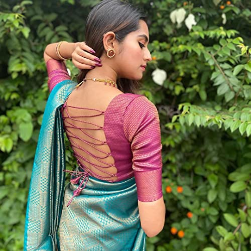 Image of Avantika Fashion Women's Kanjivaram Soft Silk Saree With Blouse Piece