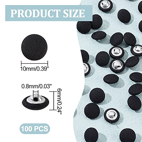 NBEADS 100 Pcs Fabric Covered Button - Image 2