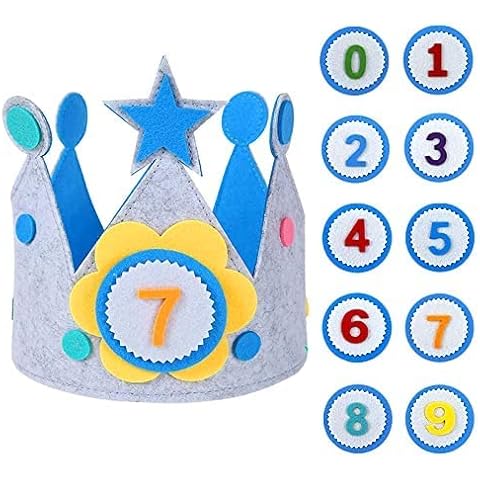 YOUYIKE Geburtstagskrone, Geburtstagskrone Kinder, Geburtstagskrone Stoff Hautfreundlich Cover
