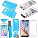 ebestStar - kompatibel mit Samsung Galaxy S6 Hu00fclle SM-G920F, G920 TPU S-line Style Silikongel Handyhu00fclle, Schutzhu00fclle Case Cover, Blau + Panzer Schutz Glas