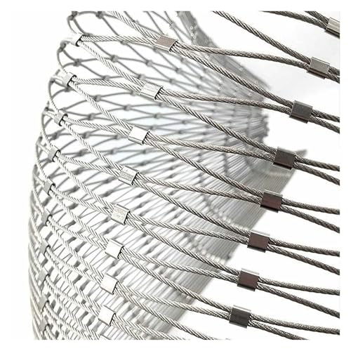 Cuerda de alambre de acero inoxidable 304, malla de relleno elástica para balcón, valla de seguridad de 1,5 mm para escaleras y granjas, aves de corral (1 x 10 m, 6 cm)