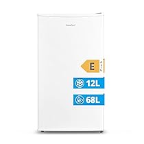 COMFEE’ RCD115WH2 Frigorifero Piccolo con Freezer 80 Liter, Frigo Monoporta, Bassa Rumorosità 39db, Porta Reversibile, Compressore Inverter, Luce LED, Adatto per Casa, Ufficio, Camera, Bianco