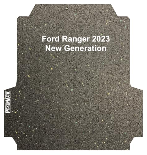 PIQUP PICKUPMATTE Antirutschmatte für Ford Ranger 2023+ (New Generation) 6 mm extrem rutschfest passgenauer Ladeflächenschutz sicherer Halt im 6 mm passgenauer Ladeflächenschutz