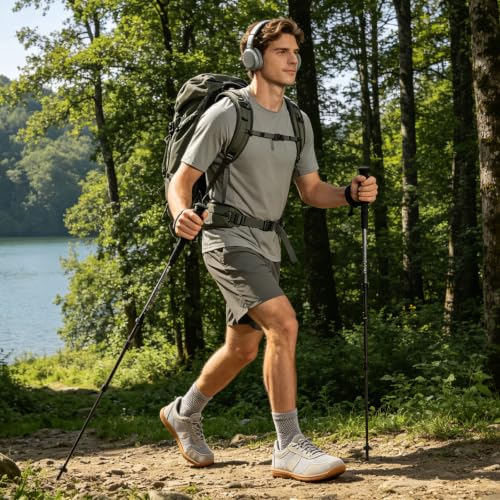 Image of Barefoot Shoes for Men, Spacious Toe Box Zero Drop Minimalist Walking Sneakers, Breathable Lightweight Non-Slip Casual Shoes