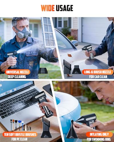 Compressed Air Duster 150 000RPM 4 Gear Adjustable Super Power Air Blower Electric Air Dus - image 3