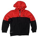 Nike Big Boys Jordan Therma-Fit Full Zip Hoodie (Medium, Black / Red)