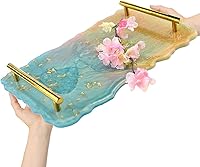 Vista 8 de Geode Agate Tray Resin Mold Silicone for Epoxy, Polymer Clay, Platter, Serving Board, with Metal Frame, Round 10.2inch