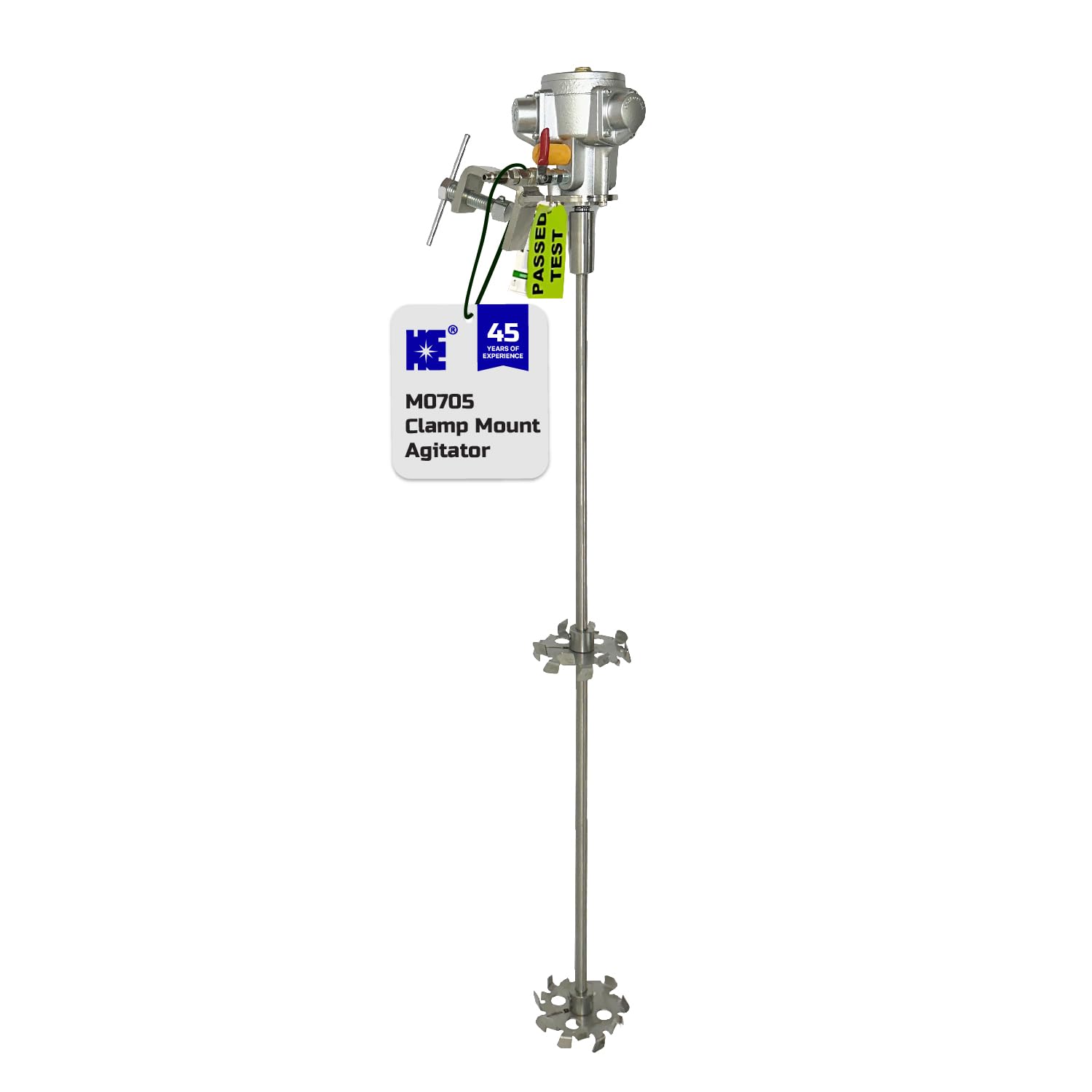 COSMOSTAR Mezclador de tambor de barril de tanque de montaje de abrazadera de agitador neumático de 55 galones | Mezclador de soporte neumático, herramienta de mezcla de pintura Agitador de aire