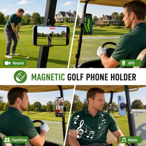 HadaCat Magnetic Golf Cart Phone Holder, All-Metal 28-Magnet - image 5