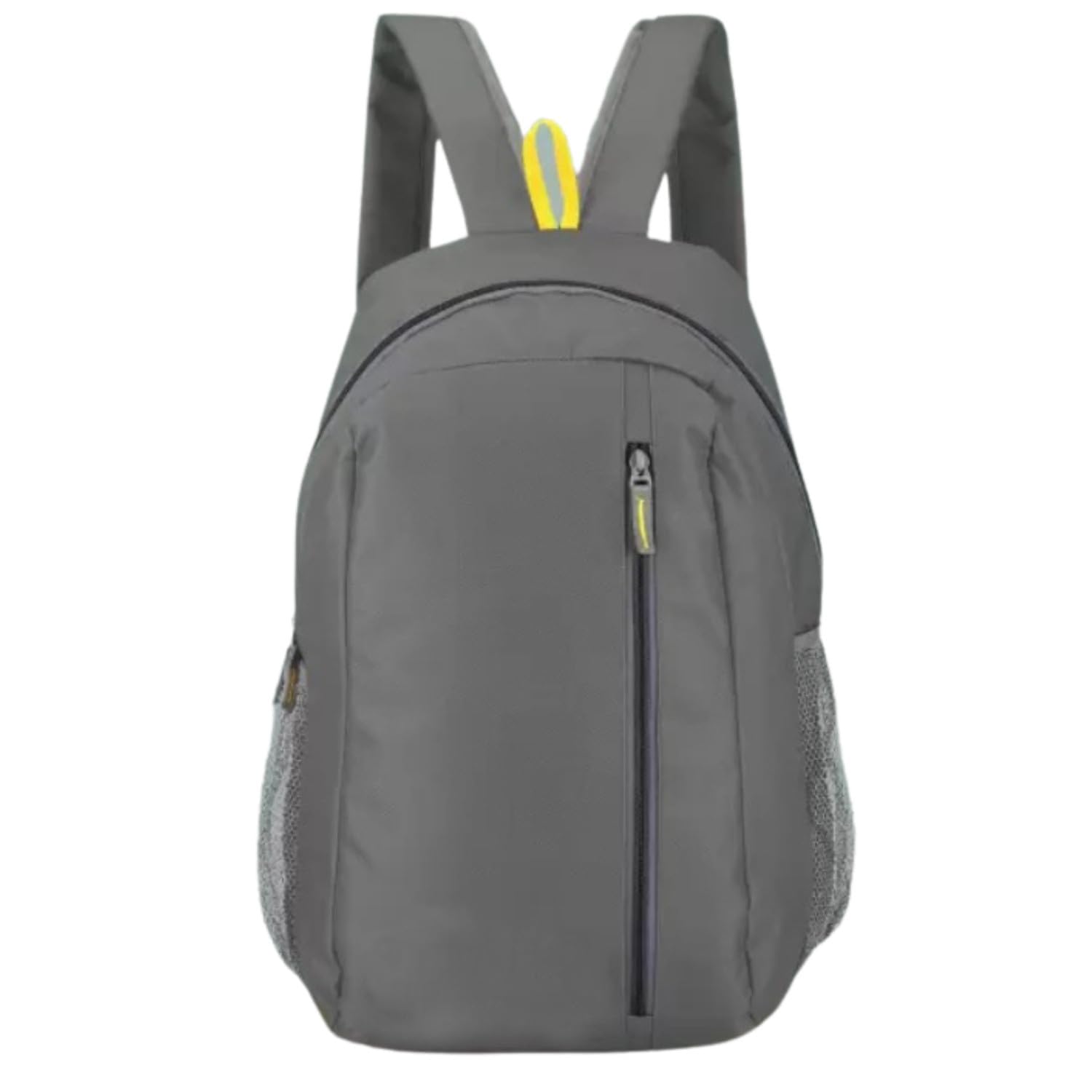 Grey PU Leather Casual Backpack - Sleek Unisex Bag for Men & Women-image-9