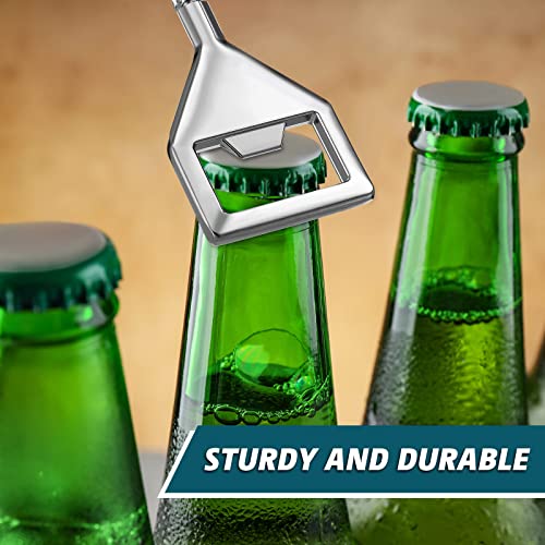 10 Pieces Bottle Opener For Diy Craft Flat Bottle Opener Kit Stainless Steel Square Bottle Opener Hardware For Wine Wedding Party Bar Handmade Craft Diy Project Wood Turning, Silver #TOP3