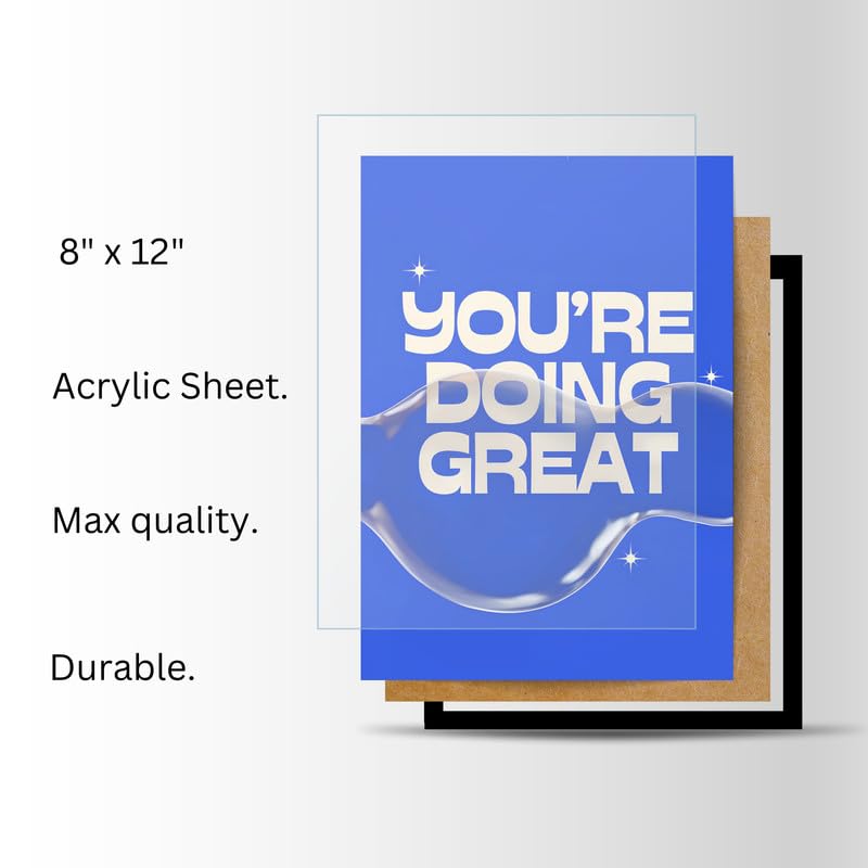 Image of Wall Framed Posters | 8x12 inch size | Motivational Quotes Posters |Inspirational inchYou're Doing Great inch Motivational Photo Frame - Desk & Wall Decor for Office, Home, and Study