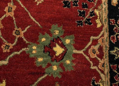 Image of Embossed Handmade Tuffted Woollen Thick Carpet for Living Room Bedroom Size4x4 feet Brown Multi