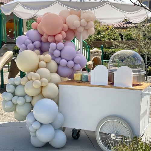 Image of Pastel Balloons Macaron 12 Inch Pink Blue Green Purple Orange Yellow Latex Balloon Multicolor Pastel Rainbow Colorful Party Balloon for Birthday Baby Shower Bridal Shower Wedding Party Decorations