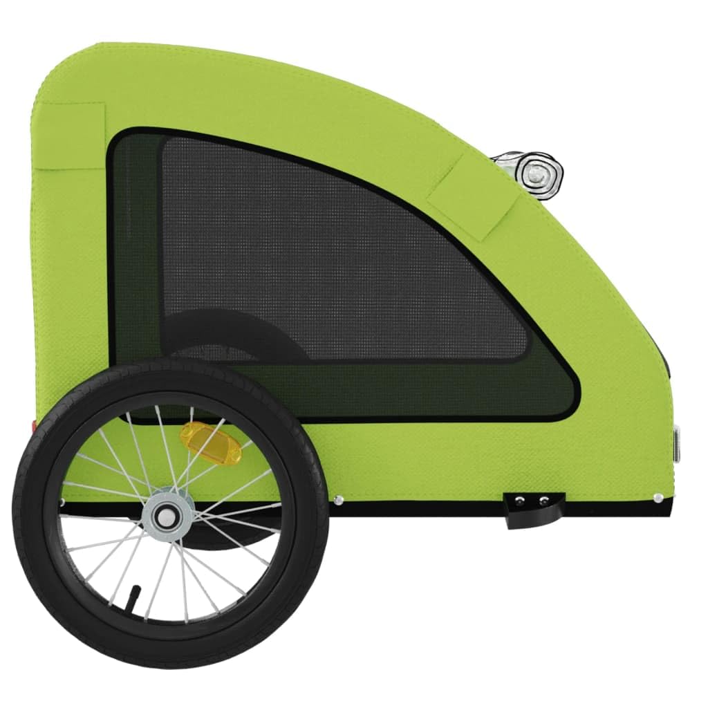 Remolque de bicicleta para mascotas, tela Oxford gris y hierro