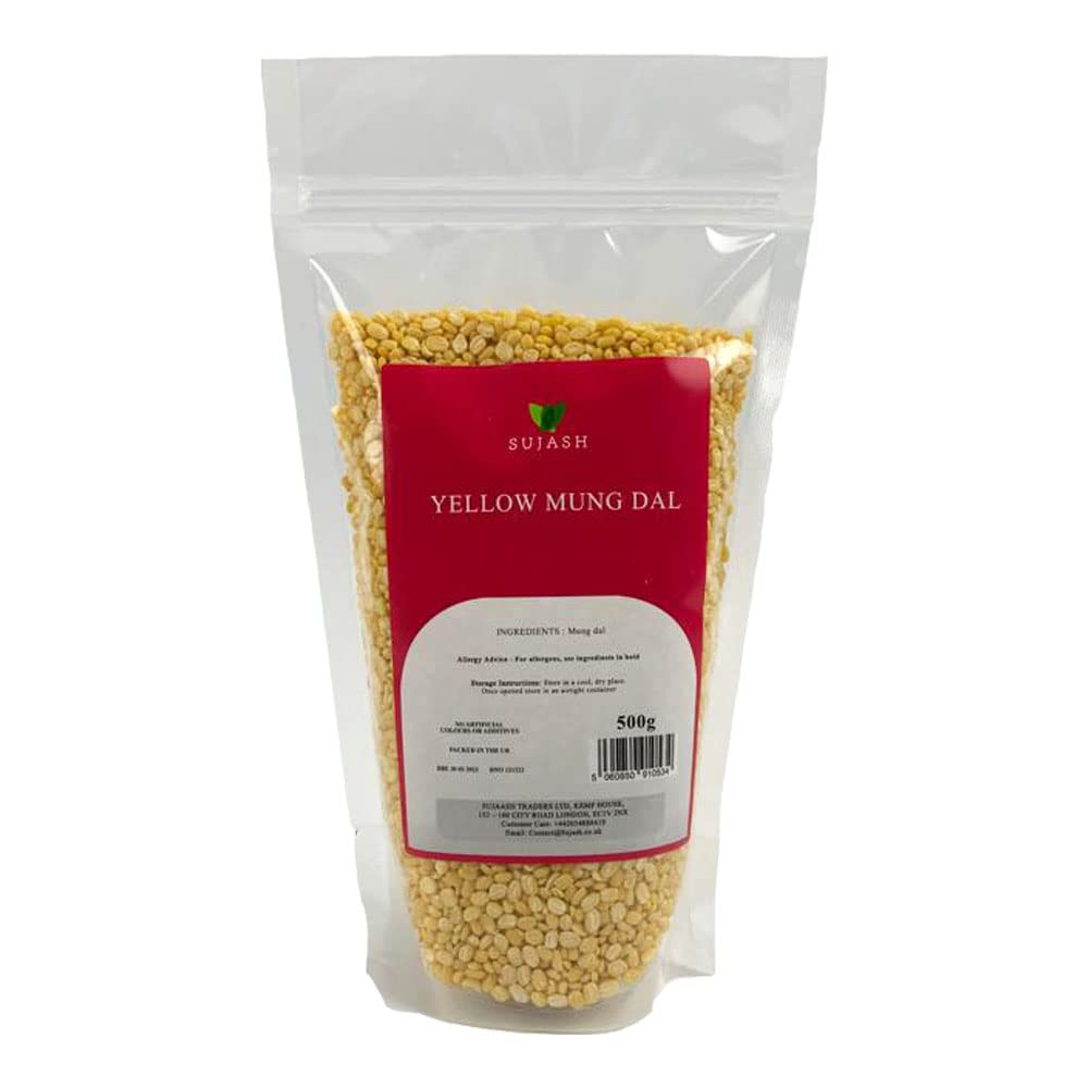 SUJASH Mung Dal Yellow 500g | Ideal for soup, stew, casseroles and vegetable dishes