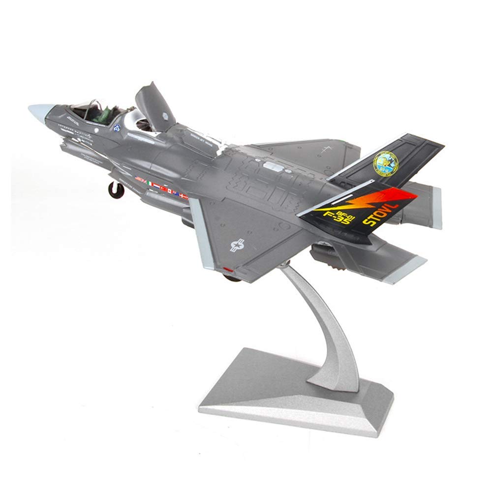 Uterstyle F-35 Lightning Fighter Model KIT/1:72 Scale F35 Fighter Diecast Attack Plane Metal Fighter Display Model for Decoration or Collection Gift