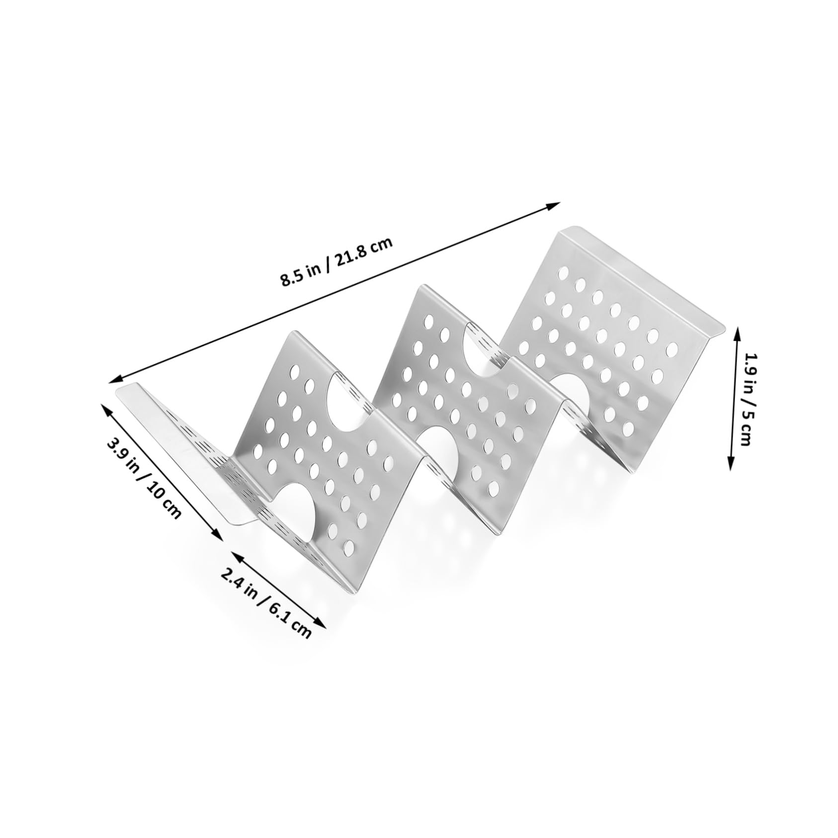 HEALLILY 8Pcs Stainless Steel Taco Racks Taco Holders for Home Restaurant Keeps Tortillas Upright for Baking Serving for Family Gatherings Parties