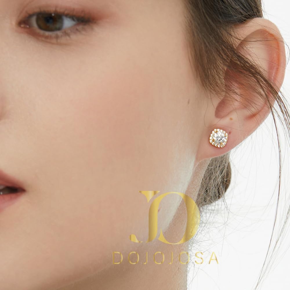 Moissanite Stud Earrings 925 Sterling Silver Lab Created Earrings for Women Men DOJOJOSA Jewelry Gifts - Image 3