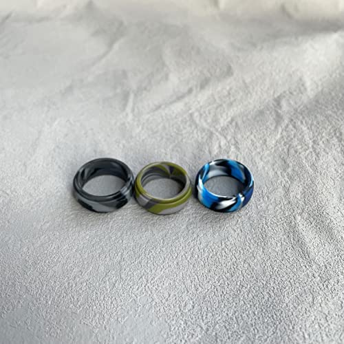 MZZJ Personalized Silicone Couple Matching Rings 8MM Breathable Rubber Step Edge Comfort Fit Rings Wedding Band Promise Egagement Rings for Him Her,Birthday Gift for Husband Wife,Size 6-124