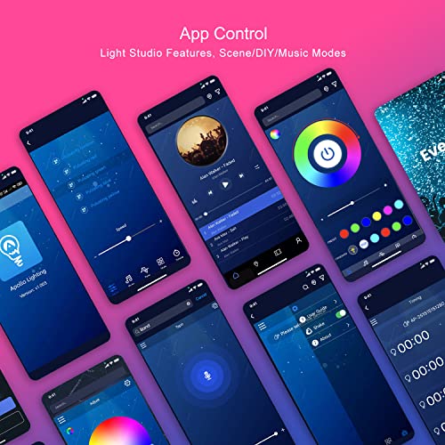 Charkee 120Ft Led Strip Lights, Bluetooth Rgb Led Lights With App Control, 22 Scenes And Music Sync Led Lights Strip For Bedroom, Living Room, Party, Etl Listed Adapter (2 Rolls Of 60Ft) #TOP2