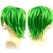 Modernfairy Anime Halloween Wig Green for Cosplay Party, Synthetic Layered Short Hair Wigs with Bangs, Pastel Wigs for Women Men