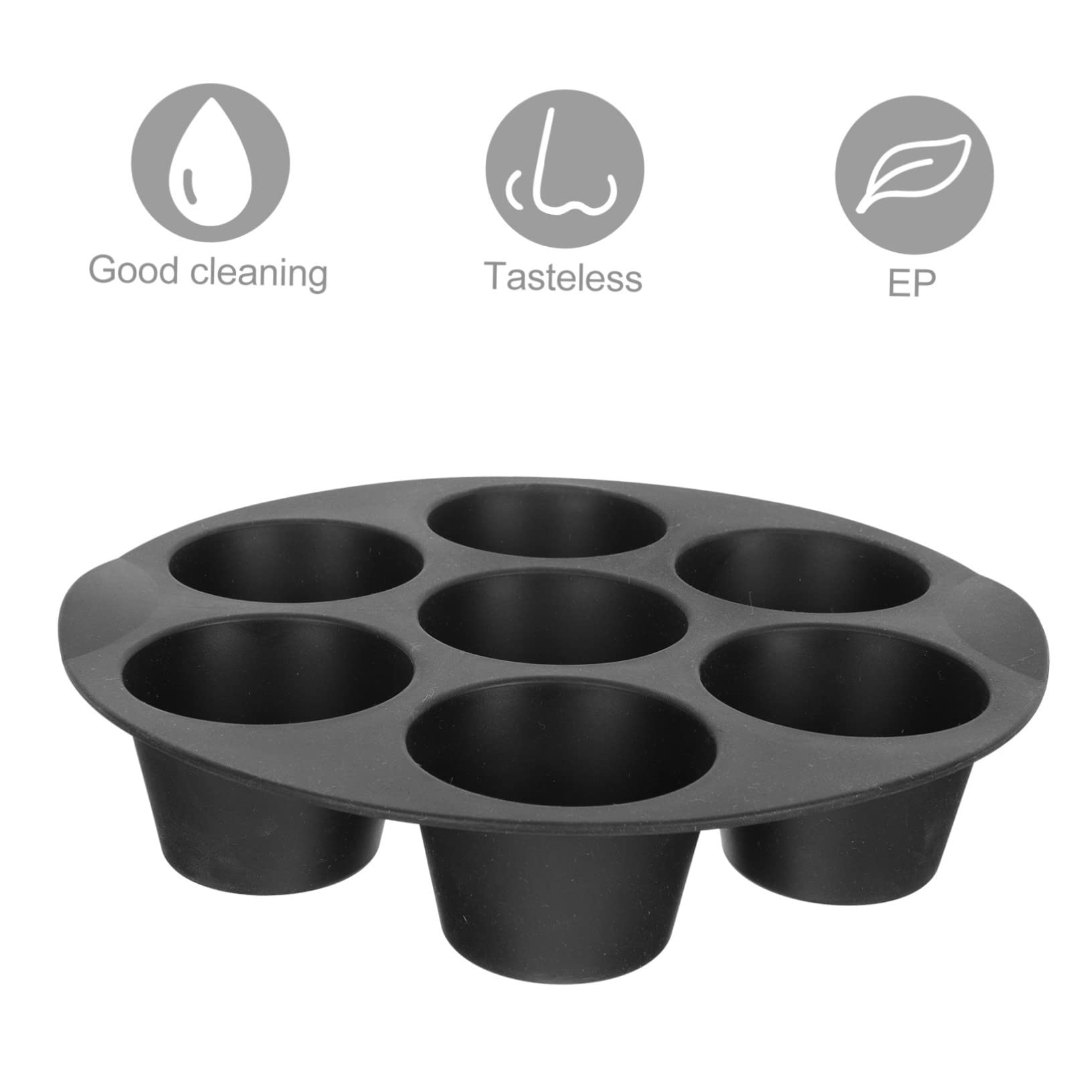 NAMOARLY 7holes Silicone Cake Baking Mould Non-stick Cake Pan for Home and Shop Food-grade Silicone Easy Release for Desserts Design for Air Fryer and Oven Use