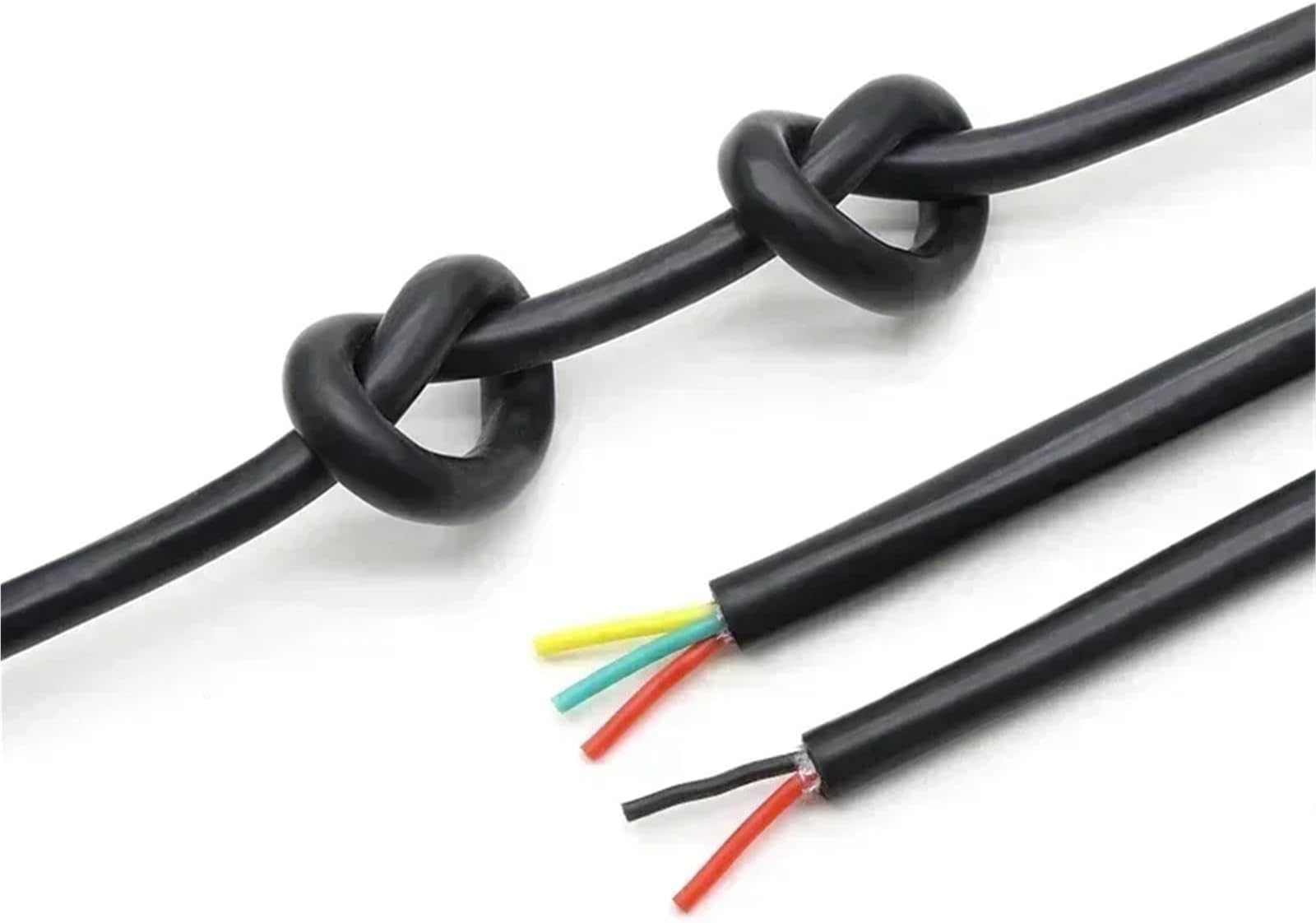 3/5/10m Silicone Rubber Multi-core Shielded Cable 0.3-2.5mm² 4 6 Cores Insulated Flexible High Temperature Copper Wire(Square 1.0mm,5M_3 CORES)