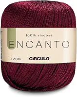 Fio Encanto Linha Novelo Circulo 100% Viscose - 128m - 100g (Bordô)