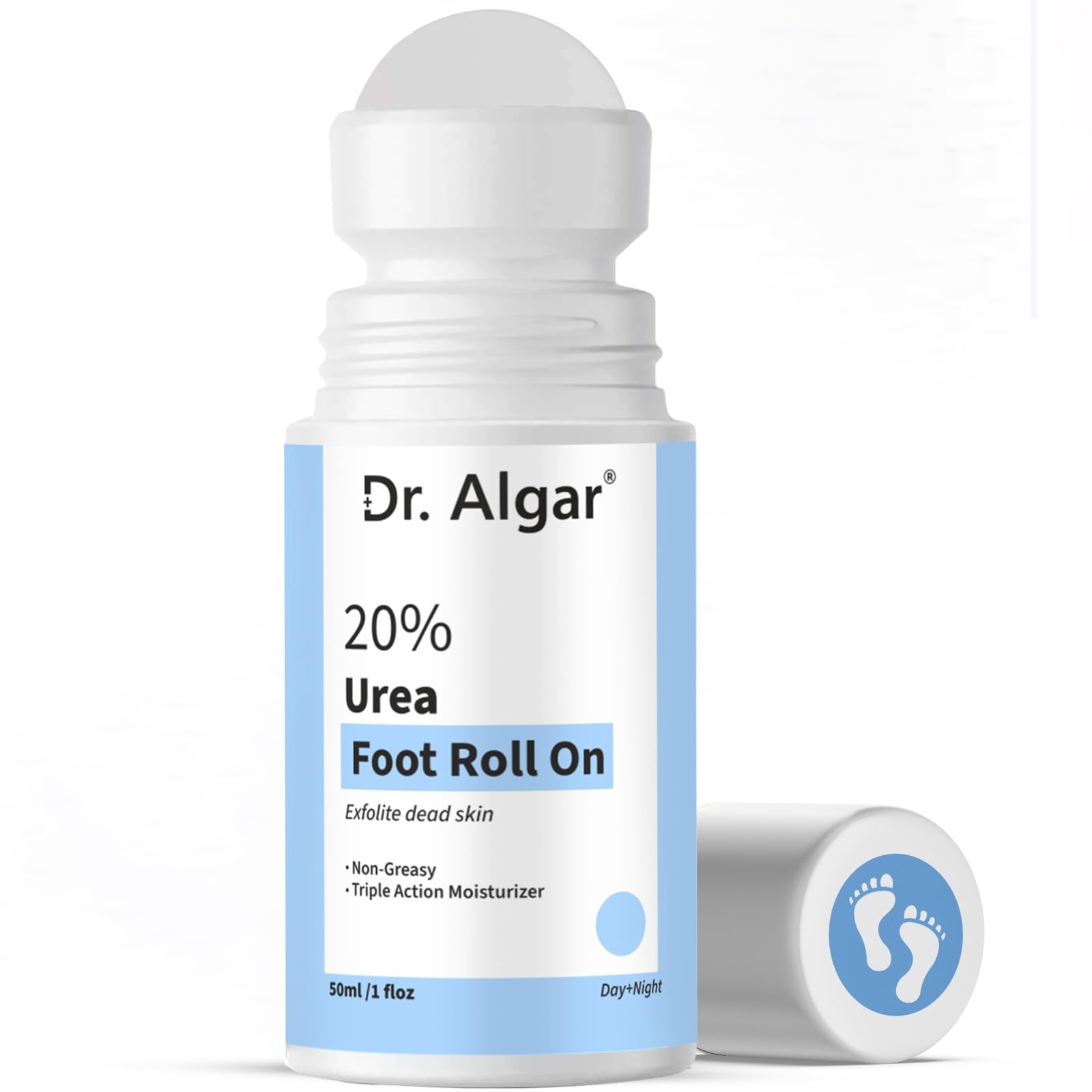dr.algar Dr. Algar 20% Urea Foot Cream Roll On 50ml | For Dry & Cracked Heels | Non-Greasy Triple Action Moisturize | Helps Repair and Moisturise Cracked Heels-picture-35