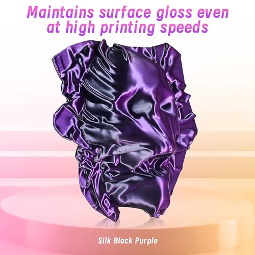 Image of ERYONE Silk Filament PLA+ 1.75mm Shiny 3D Printer Filament, Multicolor PLA 2 in 1, 1kg (2.2LBS) /Spool, HS Silk Dual Color Purple & Black
