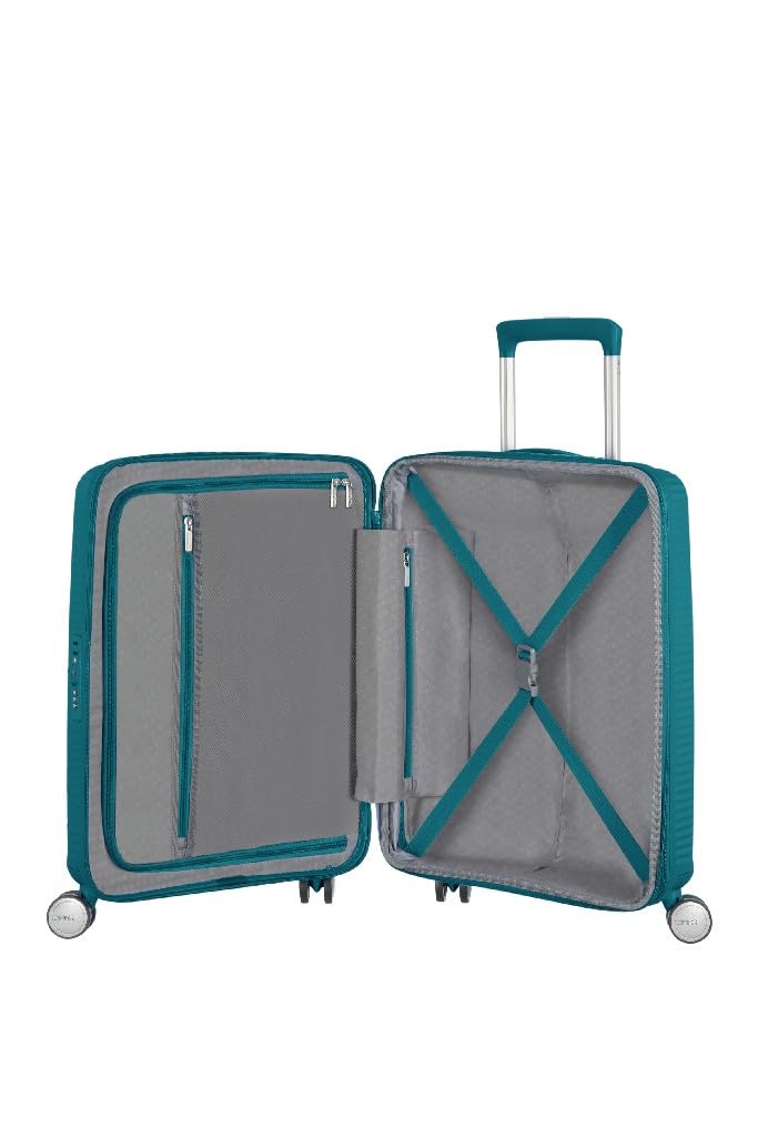 American Tourister Soundbox - Spinner S Extended Handgeck, 55 cm, 35.5/41 L, Verde (Jade Green)