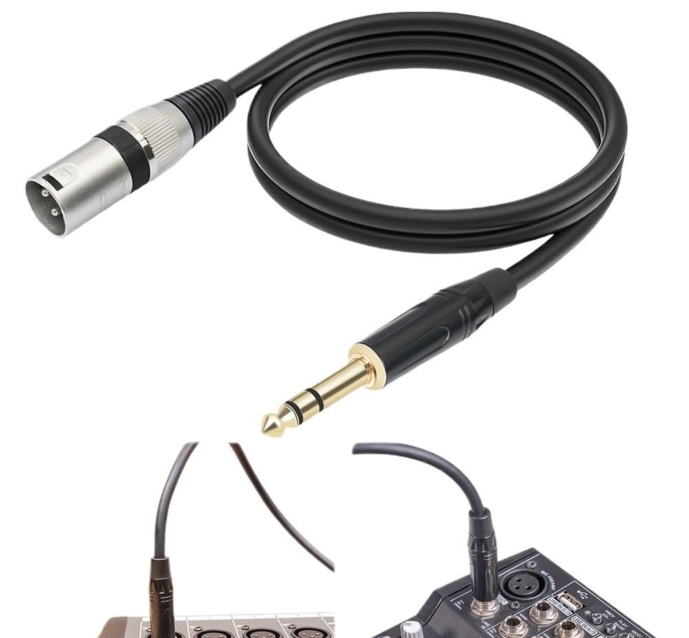 1, 2, 3, 5, 10 m, symmetrischer 635-mm-Stecker auf 3-poligen XLR-Stecker, 1/4-Zoll-Stecker auf XLR-Patchkabel für Mikrofon (300 cm)