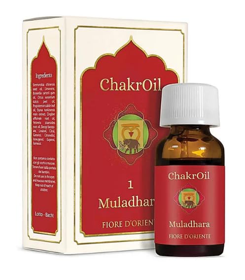 FIORE D'ORIENTE Set 7 Oli Essenziali dei Chakra, 10 ml, con Olio di Jojoba Spremuto a Freddo, Ingredienti 100% Naturali, per Aromaterapia