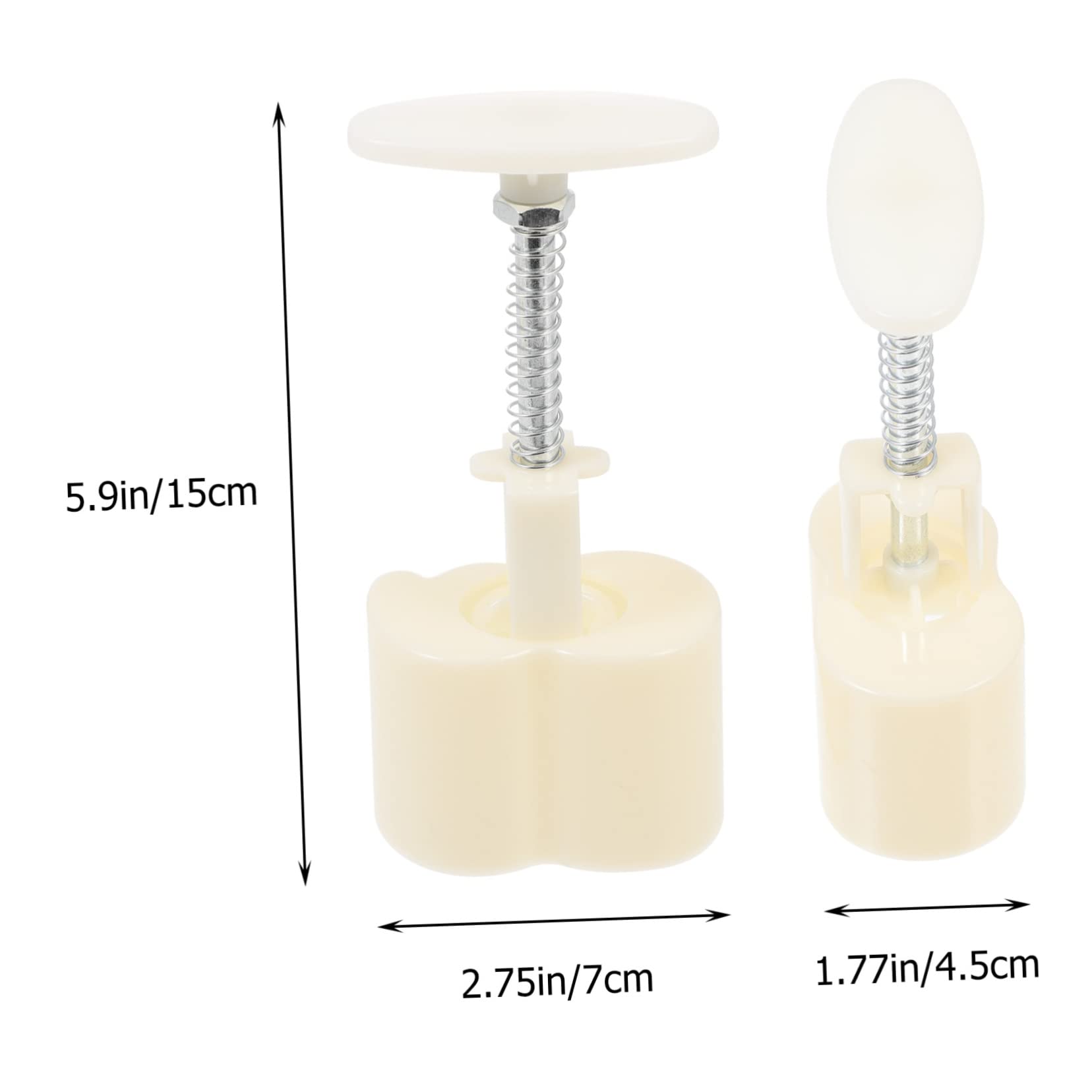 4 Sätze Mondkuchenform Backform Mit Handpresse Käsekuchenform -formpresse Stempel Zum Backen Von Keksen Kuchen-fondant- Keksausstecherform Kekspresse Weiß Plastik Amosfun