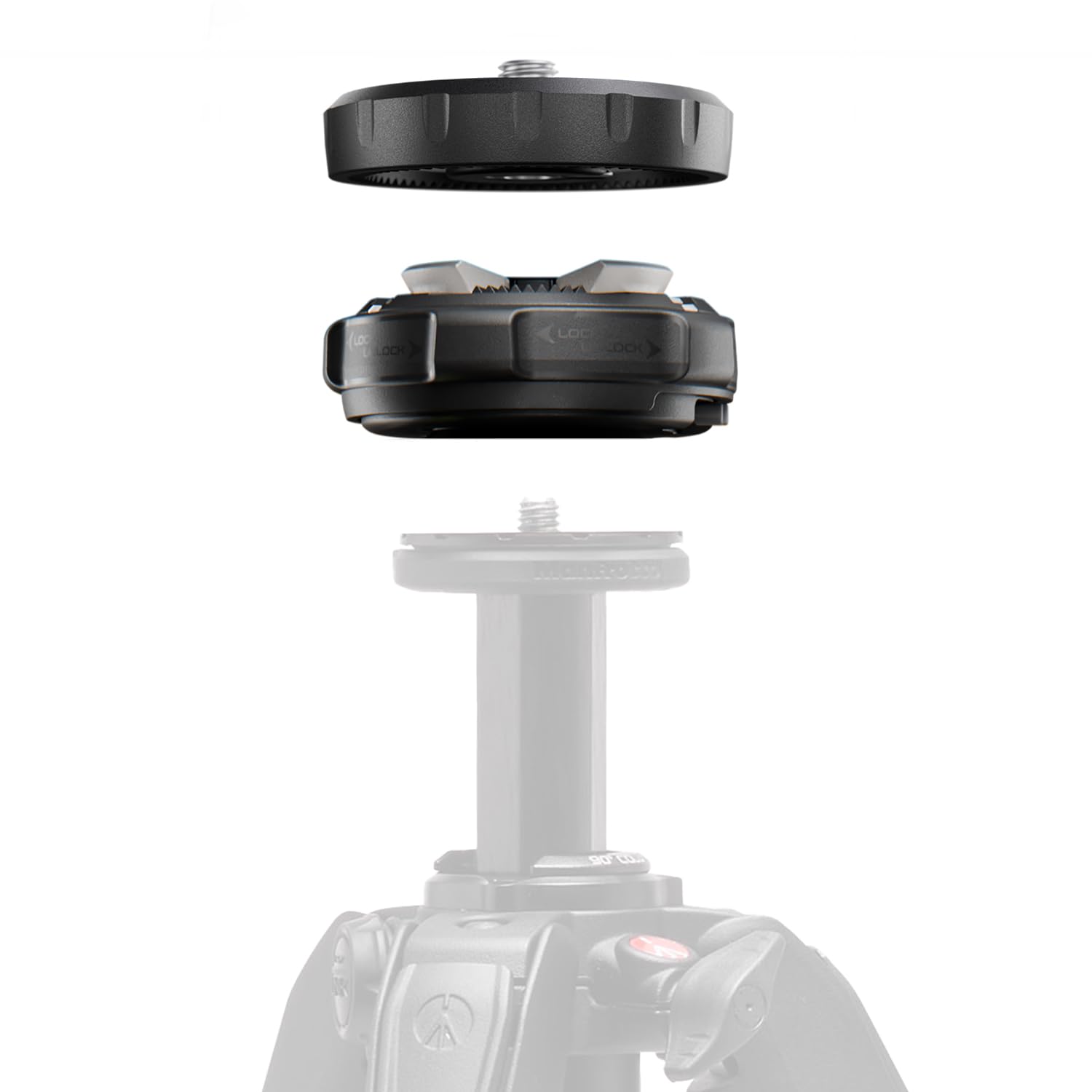Manfrotto XCHANGE Quick Release, Universal System for Tripod-Slider-Accessories,Base and Plate Mechanism, 20kg Payload, Lightweight Aluminium, 3/8” & 1/4” Threads, for Photo, Video and Lighting Gear