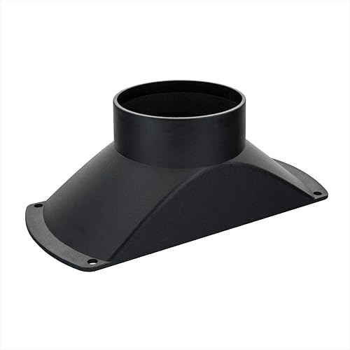 POWERTEC 70150V Campana de polvo rectangular para 4 pulgadas OD accesorio, para carpintería manguera y accesorios de recolección de polvo