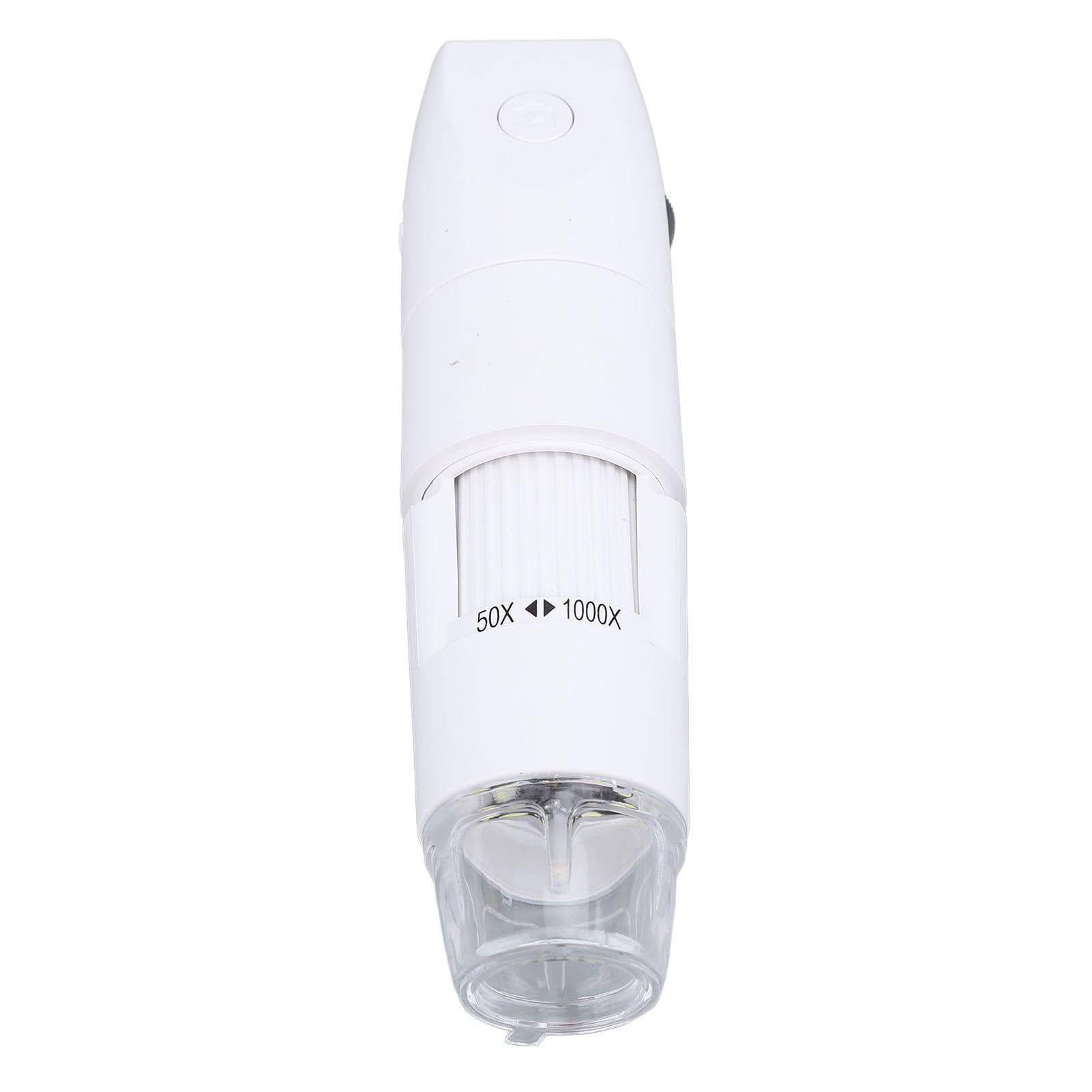 Jiawu Digitales Mikroskop 1080P 2MP USB-Mikroskop 50-1000X Manueller Fokus 0-40 Mm Tragbares Handgerät für die Hautinspektion Schaltkreisreparatur Schmuckbewertung (White)