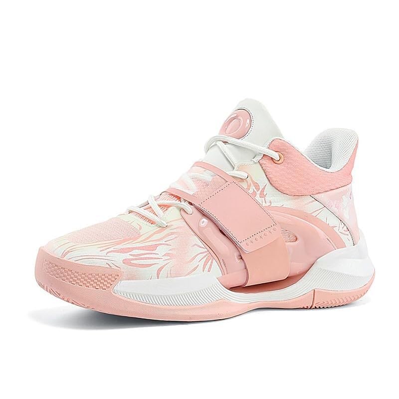 Genérico Zapatos de Baloncesto Unisex con Botas Entrenamiento Deportivas Moda Rebote Acolchado Resistente al Desgaste Antideslizante Zapatos para Caminar(Pink,36 EU)