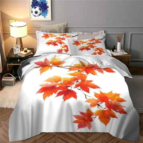 Linge de lit automne super king 260x220 cm avec parure 3 pièces