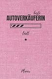 beste Autoverkäuferin lädt Planer: inkl. Kalender 2021/2022 für die Ausbildung o. Weiterbildung | Perfekt für Frauen/Mädchen, die Autos verkaufen | Ausbildungsbeginn Geschenk
