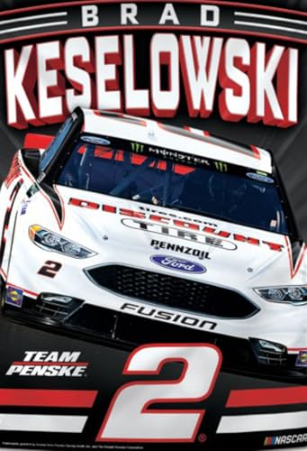 Drapeau NASCAR vertical Brad Keselowski idée cadeau idéal fan racing