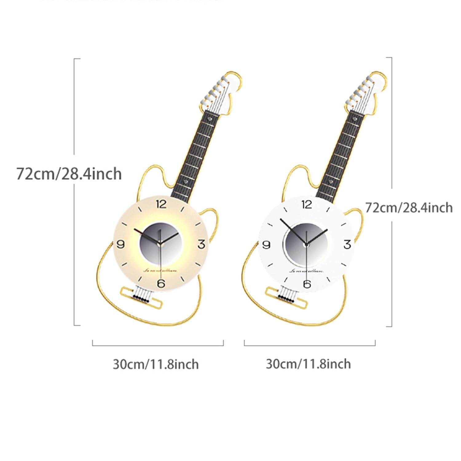 Amazon.com: MENALGNDI Guitar Wall Clock with Adjustable Light