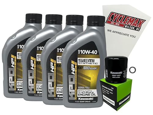 Cyclemax Semi Synthetic Oil Change Kit compatible with 2020-2023 Kawasaki Teryx KRX 1000