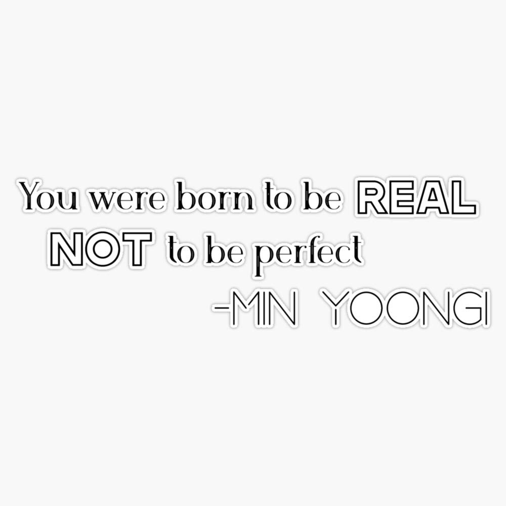 Amazon.com: Min Yoongi Quote Sticker Vinyl Bumper Sticker Decal ...