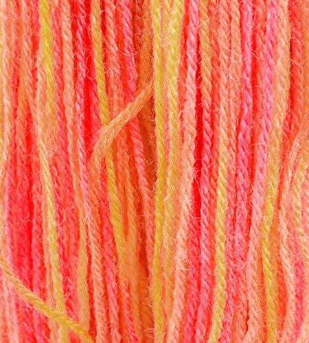 Image of Oswal Multi Orange (400 gm) Wool Hank Hand Knitting Wool /Art Craft Soft Fingering Crochet Hook Yarn, Needle Knitting Yarn Thread dye SM-DD
