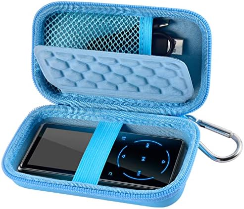 MP3 & MP4 Player Case for SOULCKER/G.G.Martinsen/Grtdhx/iPod Nano/Sandisk Music Player/Sony NW-A45 and Other Music Players with Bluetooth. Fit for Earbuds, USB Cable, Memory Card - Blue